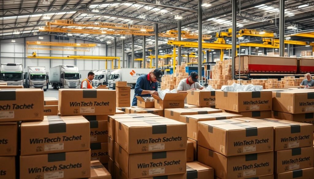 Shipping Strategies for Sachets