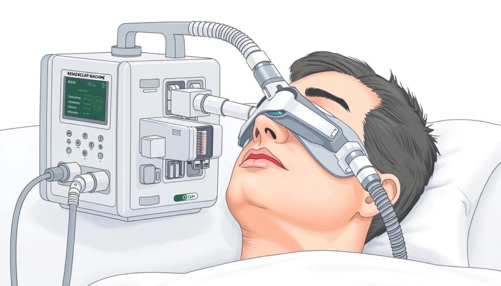 正壓呼吸機使用示意圖